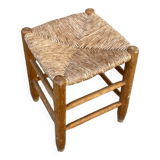 Straw and wood stool