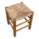Tabouret en paille et bois