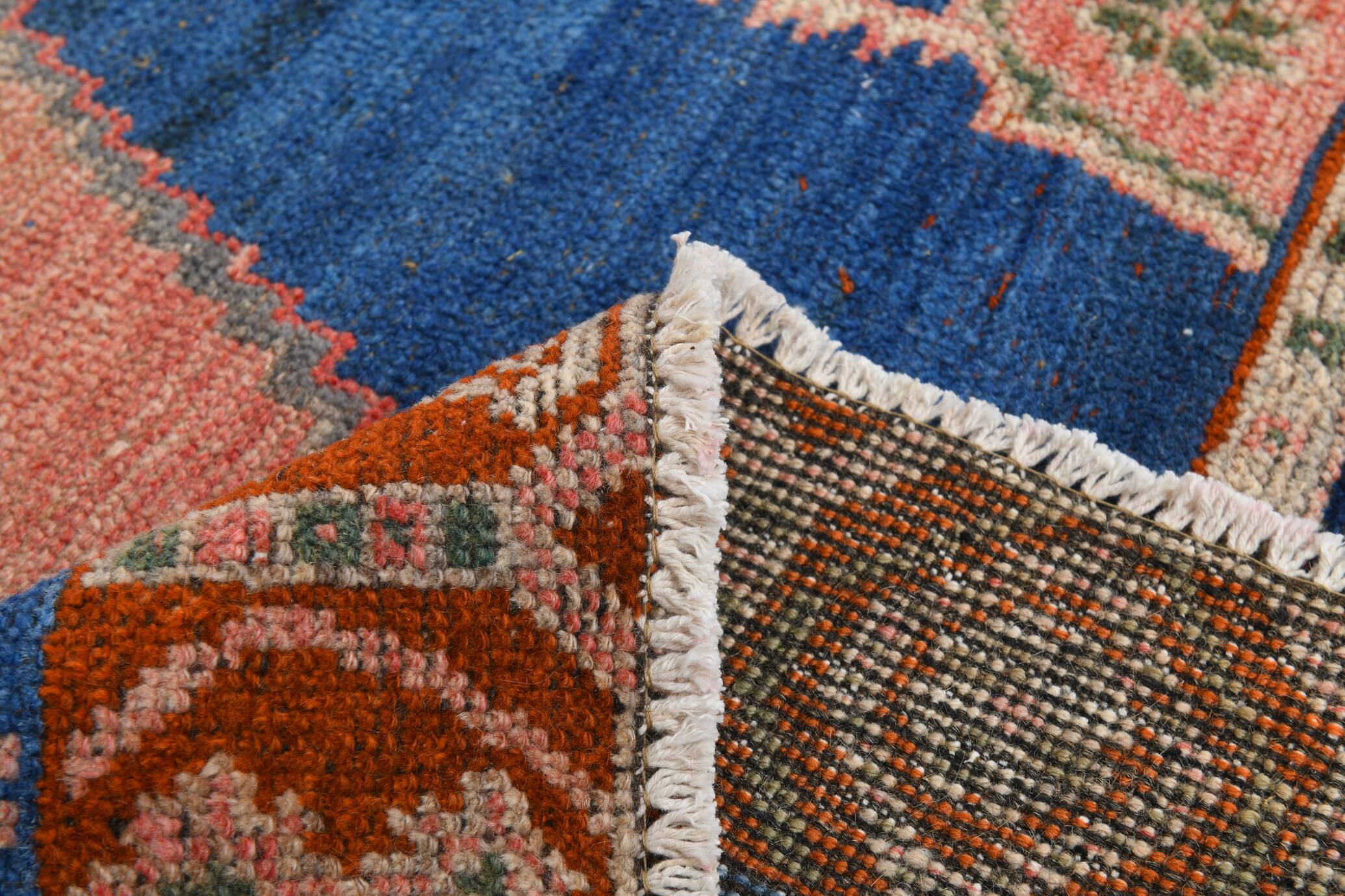 4x9 Oriental Blue Vintage Rug, 137x272Cm