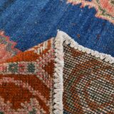 Tapis Vintage Bleu Oriental 4x9, 137x272Cm