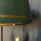 Lamp bouillotte bronze lampshade in sheet style empire mid-twentieth