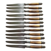 Set of twelve Art Nouveau dessert knives