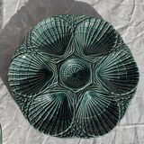 Plat à compartiment coquillages turquoise D28