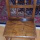Refectory table in solid oak and 6 chairs, 17th–18th century