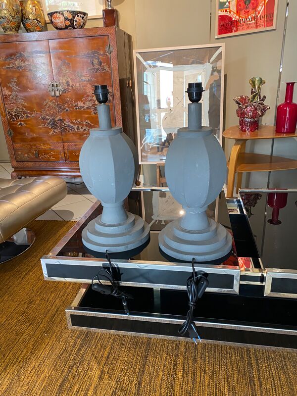 Paire de lampe décorative en tôle