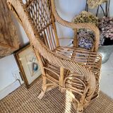 Vintage rattan armchair