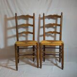 Pair of fine craft chairs of the 1970s