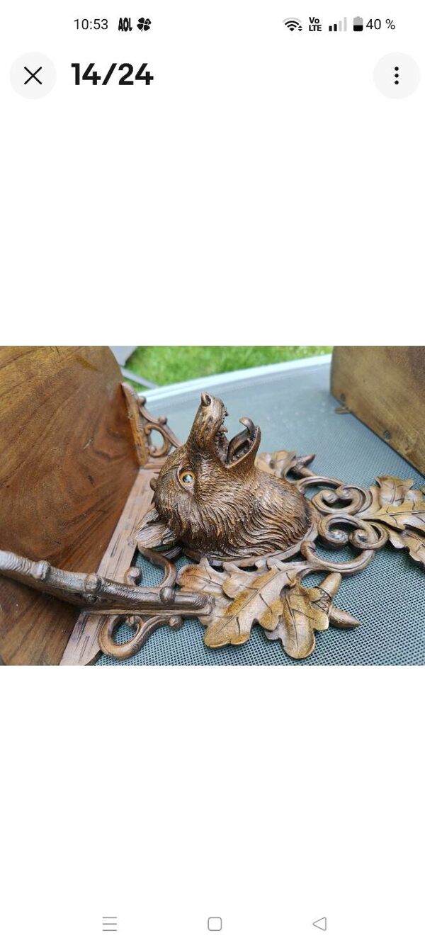 2 magnifique consoles/ étagères en bois sculpté ''DE LA FORET NOIRE