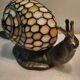 Lampe escargot en vitrail, style Tiffany, Honsel leuchten