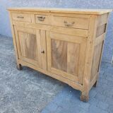 Bahut buffet furniture of old raw wood shallow