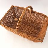 Rectangular rattan basket