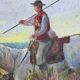 Painting, landscape of Camargue