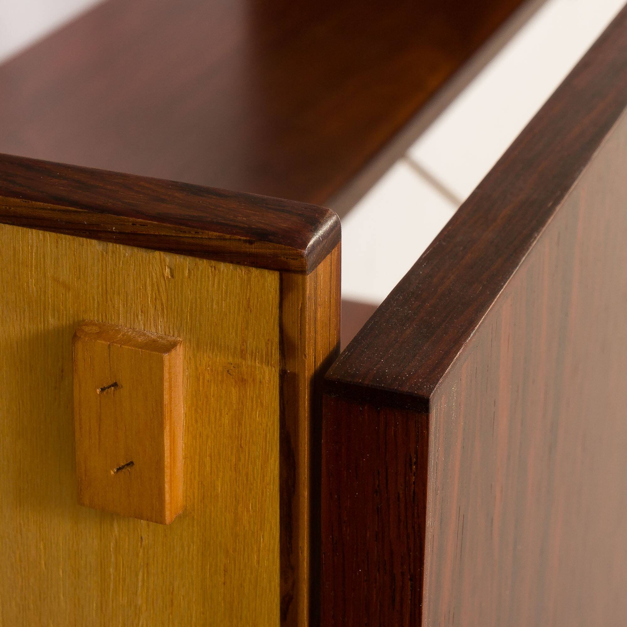 Hansen and Guldborg rosewood wall unit with a desk, Denmark 1960s