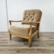 70s beech living room armchair