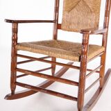 Straw rocking chair