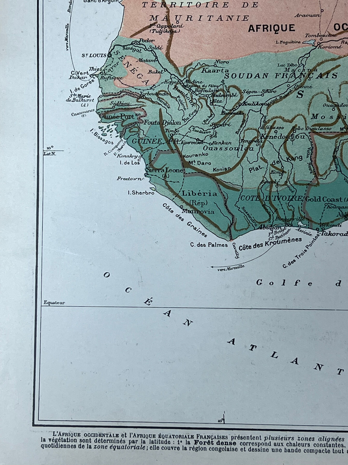 Original map North Africa - 37x27cm - 1908