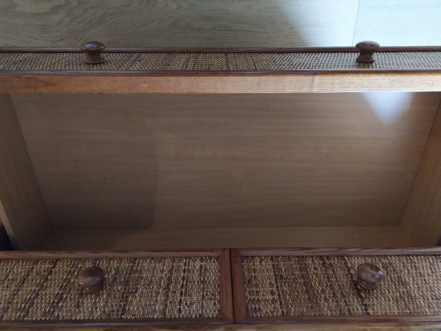 Wicker rattan chest of drawers