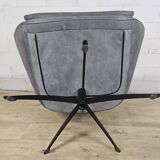 Grey leather swivel armchair Specter by DYYK (Almost new)