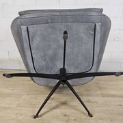 Grey leather swivel armchair Specter by DYYK (Almost new)