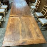 Cherry farmhouse table with 2 extensions