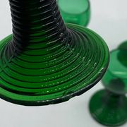 Set of 4 Roemer glasses / Rhine region, green, old, vintage