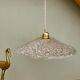 Vintage aabt-jour pendant lamp in molded glass