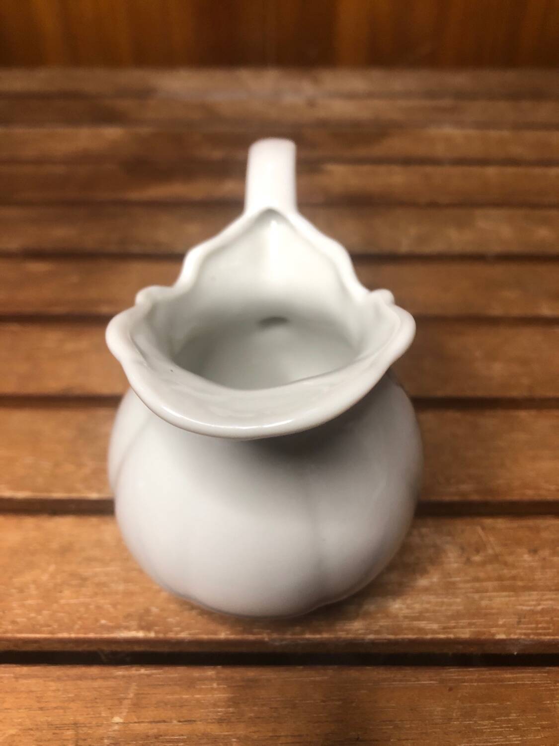 Old pierrot milk pitcher drawing tristan white porcelain 1980 vintage