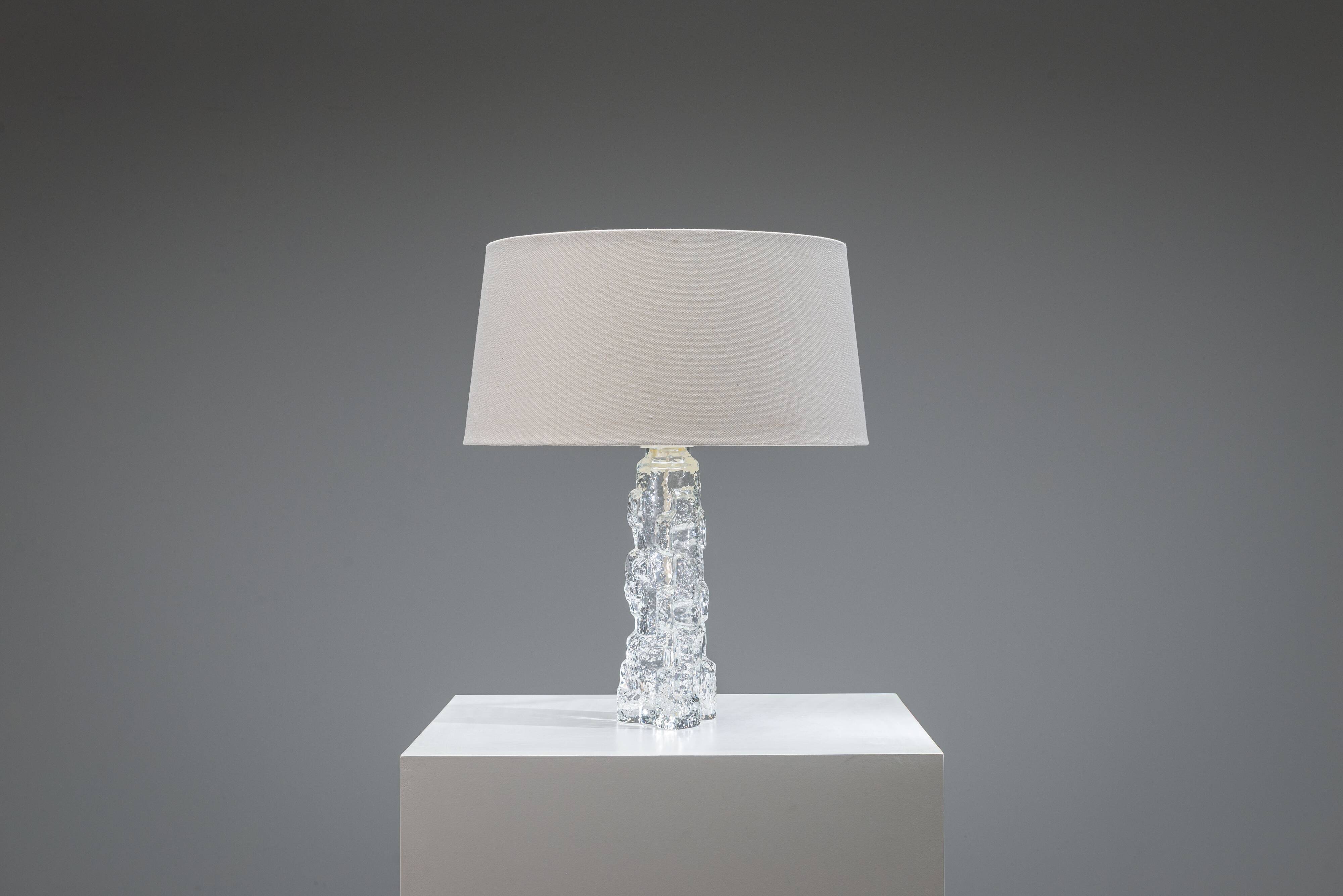Reijmyre Glasbruk glass table lamp Sweden