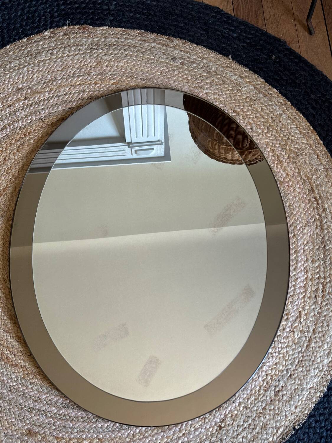 Vintage oval mirror 70's