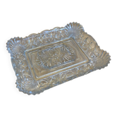 Vintage vallerysthal crystal moulded cut pocket ashtray #