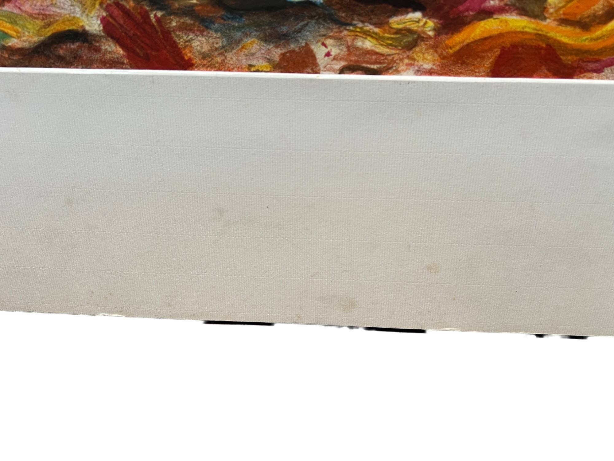 Dessin contrecollé sur du carton