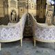 Paire de fauteuils bergères de style Louis XVI 1900