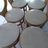 Suite of 6 chairs Bistrot Baumann Model Seagull 1987