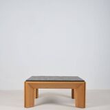 Brutalist coffee table with natural stone top, 1970s