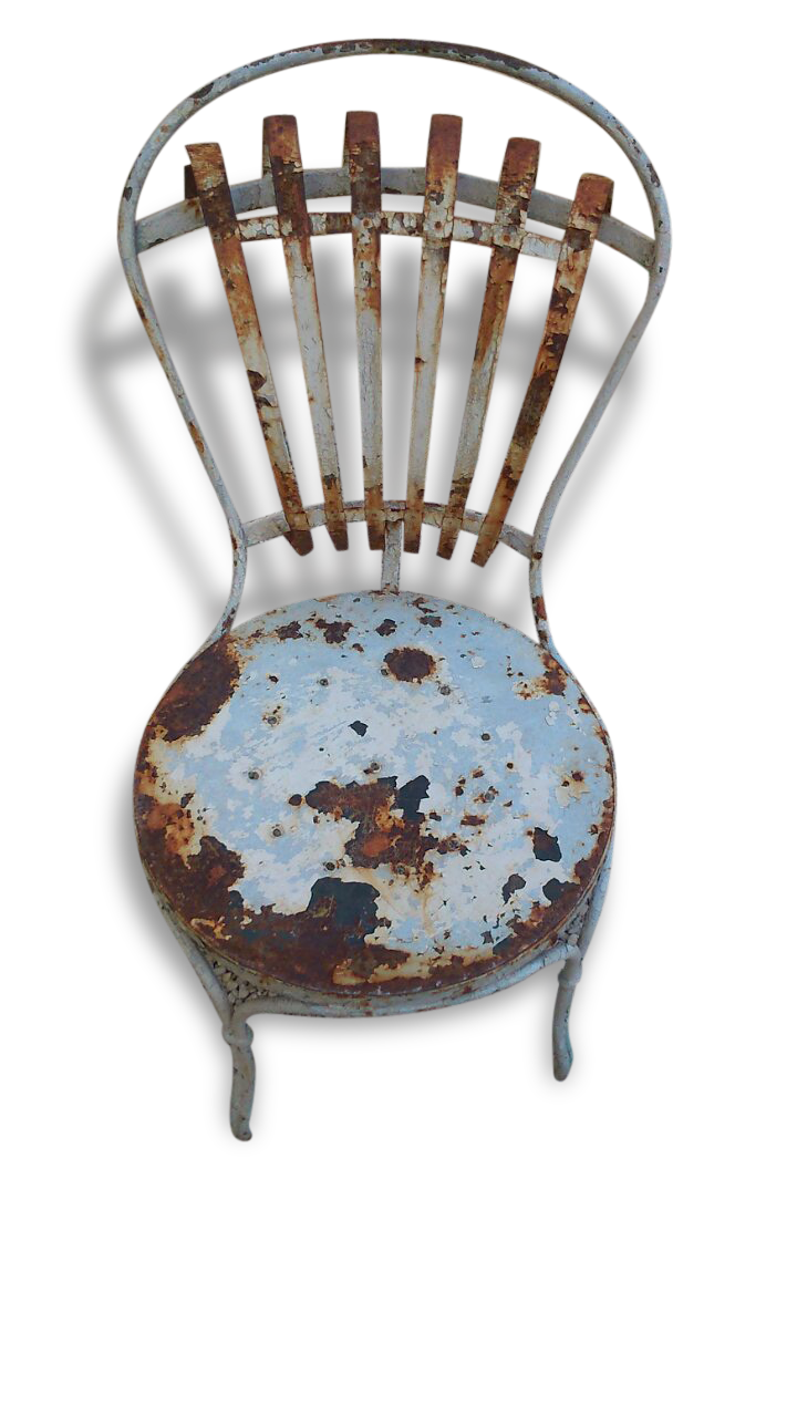 Set of 4 chairs in iron in its juice for the garden