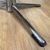 Blue ceramic table and chrome 70's