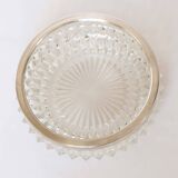 Silver rimmed glass empty pocket