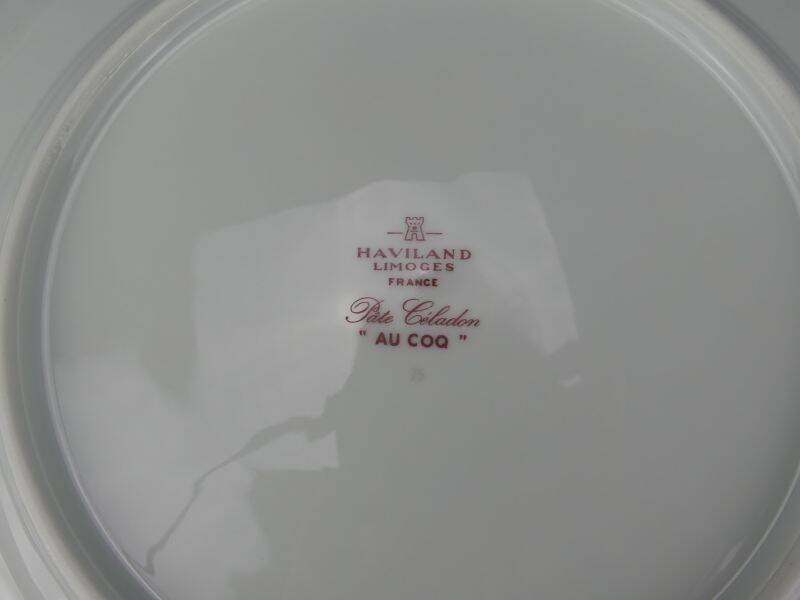2 assiettes plates décor "Au Coq" Haviland