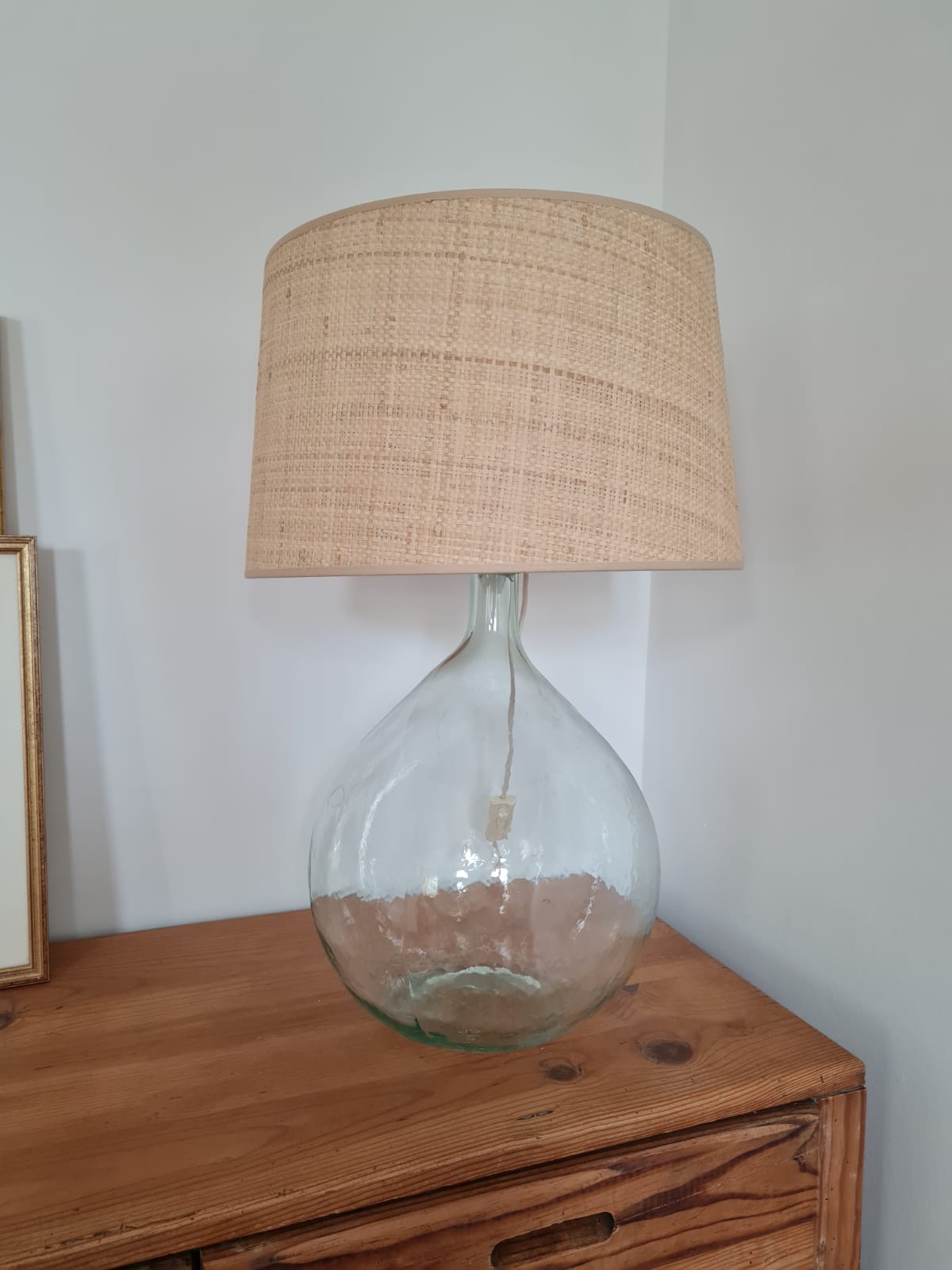 Vintage demijohn lamp