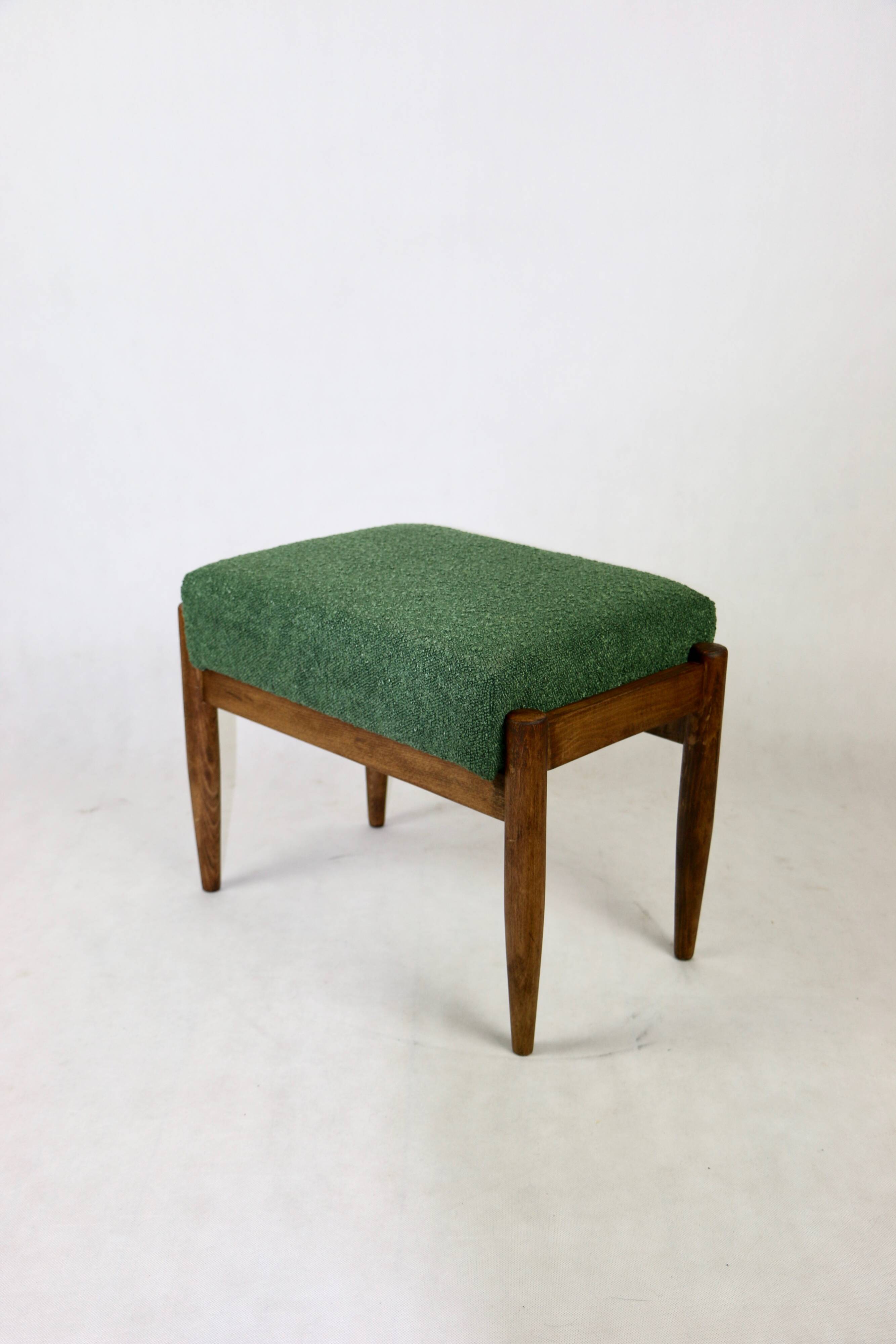 Edmund Homa stool green boucle seat