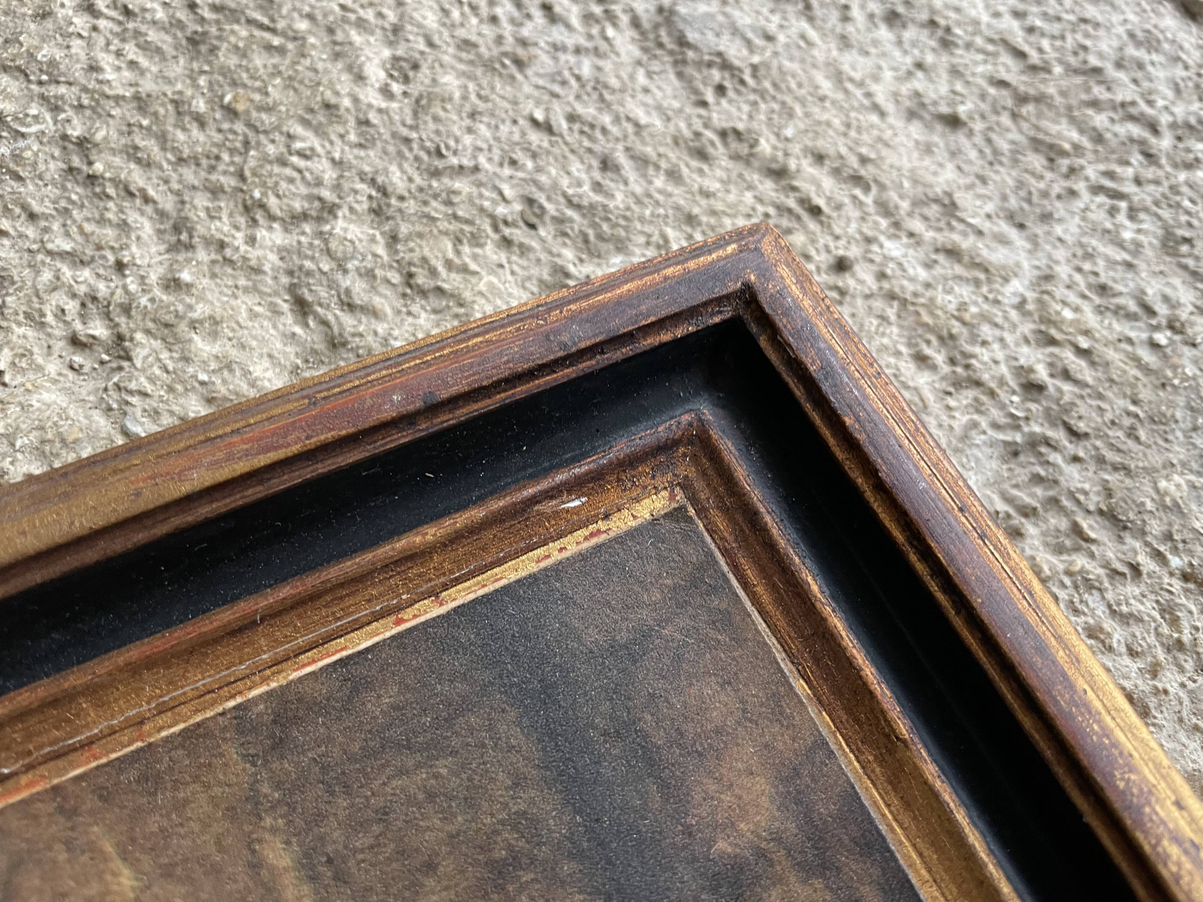 Old gilded wooden frame