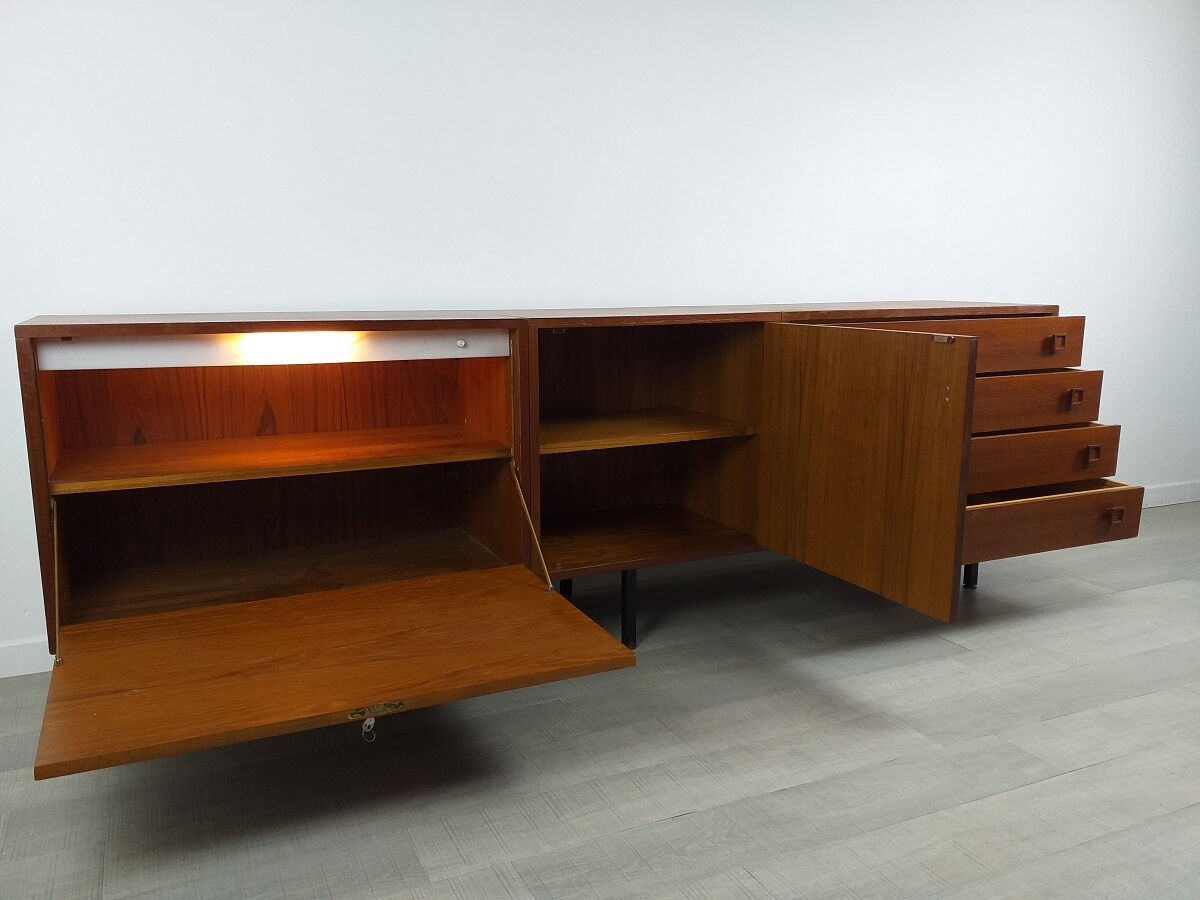 Modernist 60s vintage Scandinavian teak sideboard