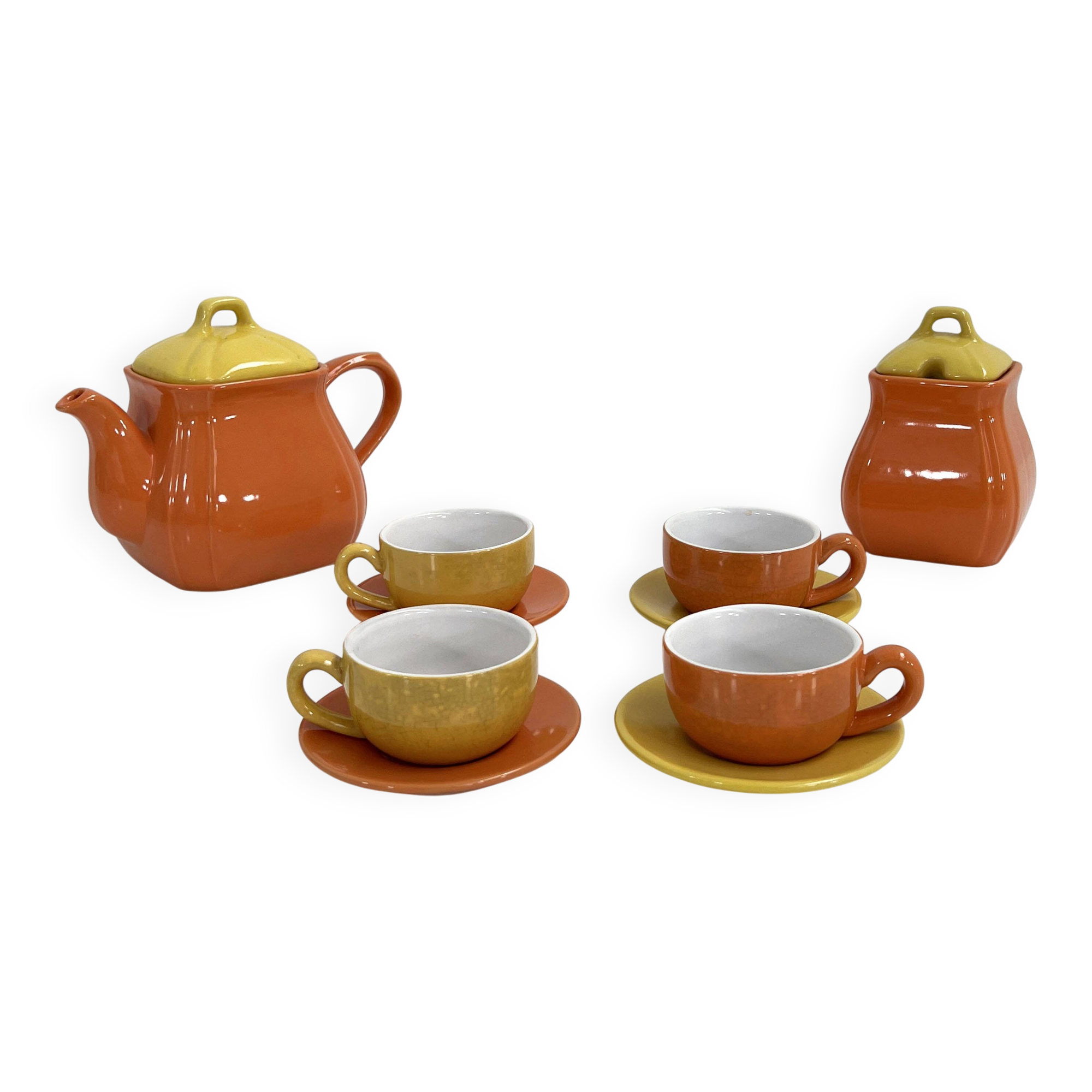 Ceramic tea set by Naj Oleari, 1980