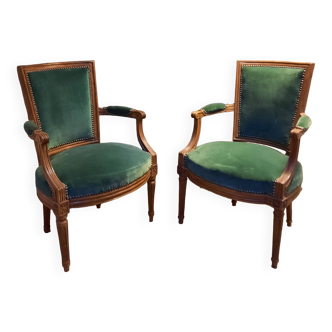 Paire de fauteuil Louis XVI