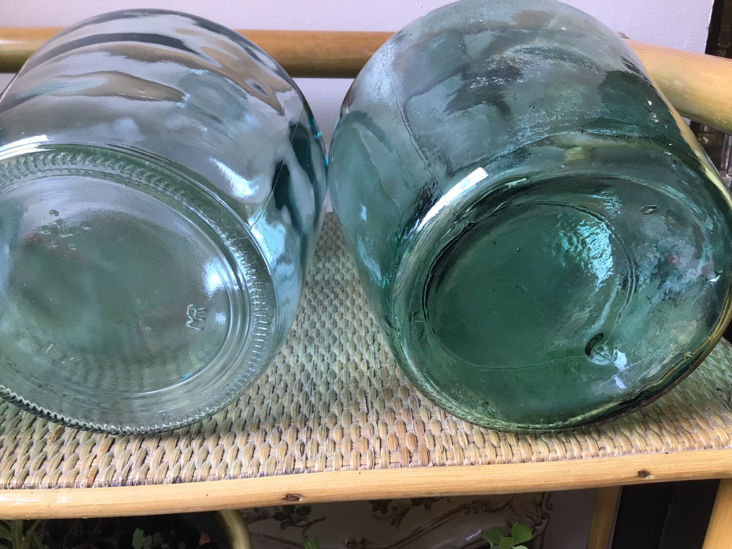 Set of 4 glass cylinders