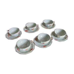 set de 6 tasses et sous