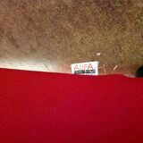 ARFA publisher - Series of 4 fireside chairs - In red wool, round metal legs - 1980