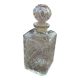 Vintage transparent molded glass whisky decanter