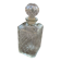 Vintage transparent molded glass whisky decanter