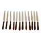12 knives au gaulois blackened wooden handle